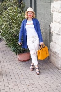 white on white, summer style, straw hat, Ralph Lauren, red lips, summer fashion, Mickey Mouse, summer 2019, fashionista, Disney style