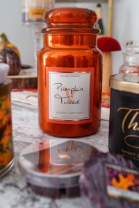 autumn, fall, fall candles, fall festivities, cozy at home, loungewear, fall decoration, orange for fall, cozy for fall, autumn hues