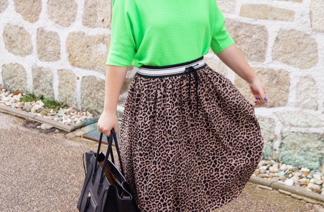 Leopard Print and Neon Green- an unexpected combination
