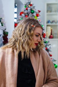holiday hair styles, christmas, dressing up, hair trends, hair clips, hair styles, pearl headband, christmas hair clips
