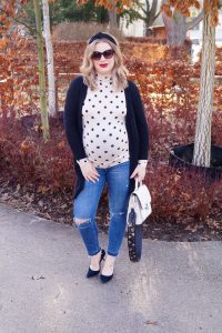 fashionblogger, fashion, pregnancy style, dress the bump, maternity style, polka dots, spring trends, styleblogger