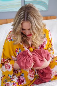 birth story, mommy and me, pink blush maternity, birth announcement, girl mom