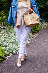 fashionblogger, denim on denim, white denim, how to style, what to wear, peplum top, woman´s fashion, affordable fashion, summer style, summer, everyday style, Madame Schischi