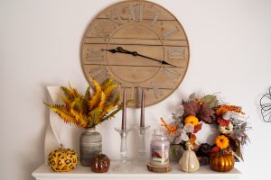 house, home decor, fall decor, pumpkins, autumn decor, fall, autumn, leopard print pumpkin, studded pumpkin