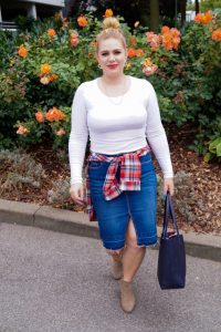 fashionblogger, fashion, fall fashion, autumn style, casual style, mom style, ootd, what I wear, how to style, flannel, suede booties, Ralph Lauren tote