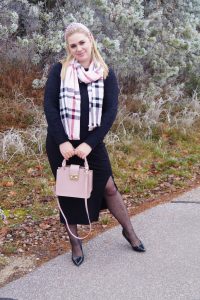 fashionblogger, fashion, winter fashion, winter style, casual style, mom style, ootd, what I wear, how to style, mad for plaid, furla, cashmink, pearl headband, all black style