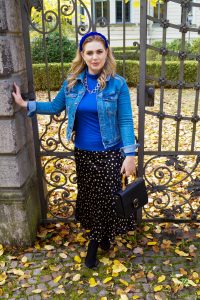 fashionblogger, fashion, winter fashion, winter style, casual style, mom style, ootd, what I wear, how to style, silk slip skirt, denim jacket, semi dressed up style, versatile pieces, womans fashion, H&M addict