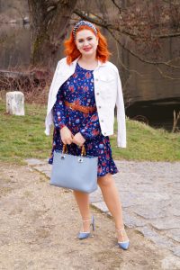 fashionblogger, fashion, spring, spring fashion, style inspo, what to wear, how to style, red hair, red head, womans fashion, denim, stud heels, affordable fashion