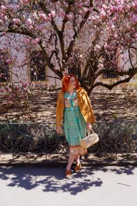 fashion, fashion blogger, spring, spring style, summer dress, spring dress, feminine, romantic dress, amazon find, founditonamazon, amazon, magnolia tree