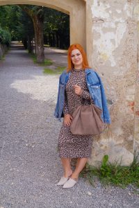 leopard print, fall style, pre fall look , fall fashion, fall, red head, red hair, denim jacket