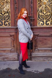 winter, christmas season, christmas, winter fashion, office style, business look, christmas red, sock boots, how to style, what to wear