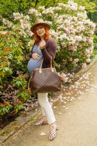 fashion blogger, style inspo, pregnancy fashion, bump style, dress the bump, summer shoes, summer sandals, lv neverfull, spring fashion, spring style, cheesboard mules