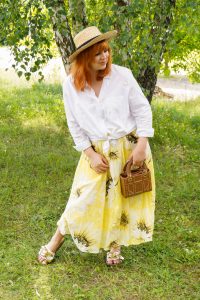 summer, summer fashion, fashion blogger, sunflower print, sunflowers, style inspo, ootd, straw hats, outfitpost, 