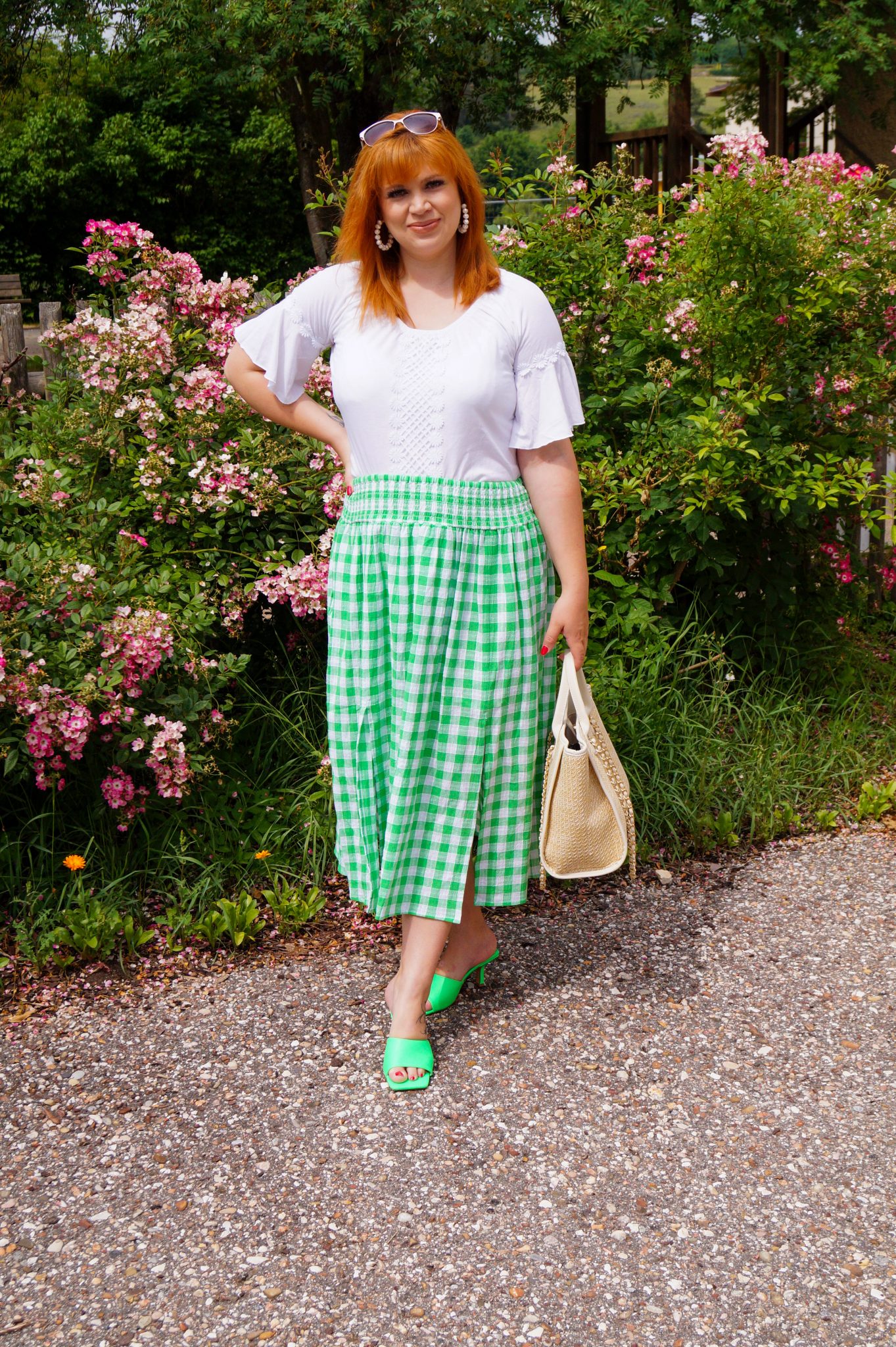 Green Gingham Skirt... Madame Schischi