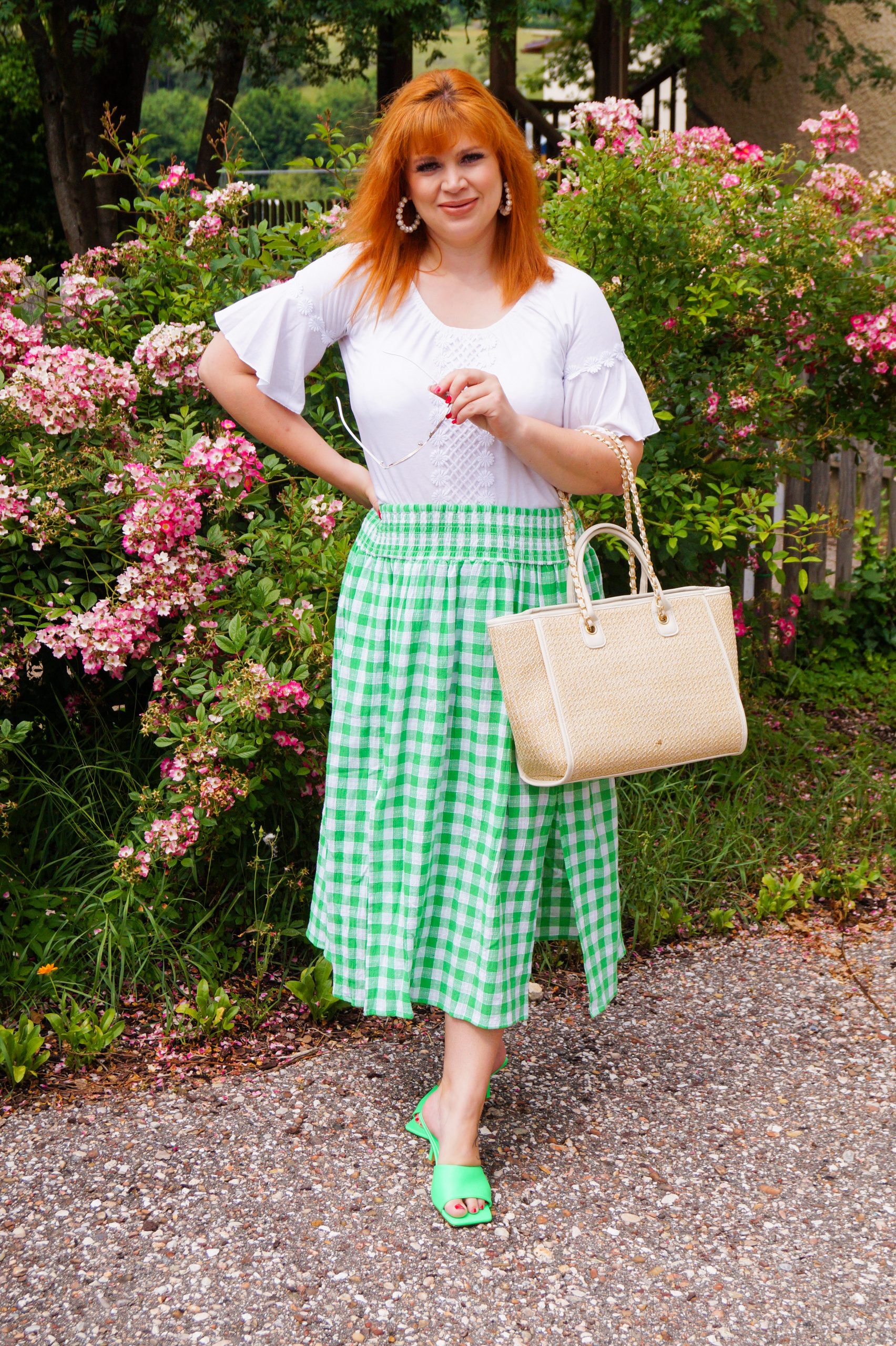 Green Gingham Skirt... Madame Schischi